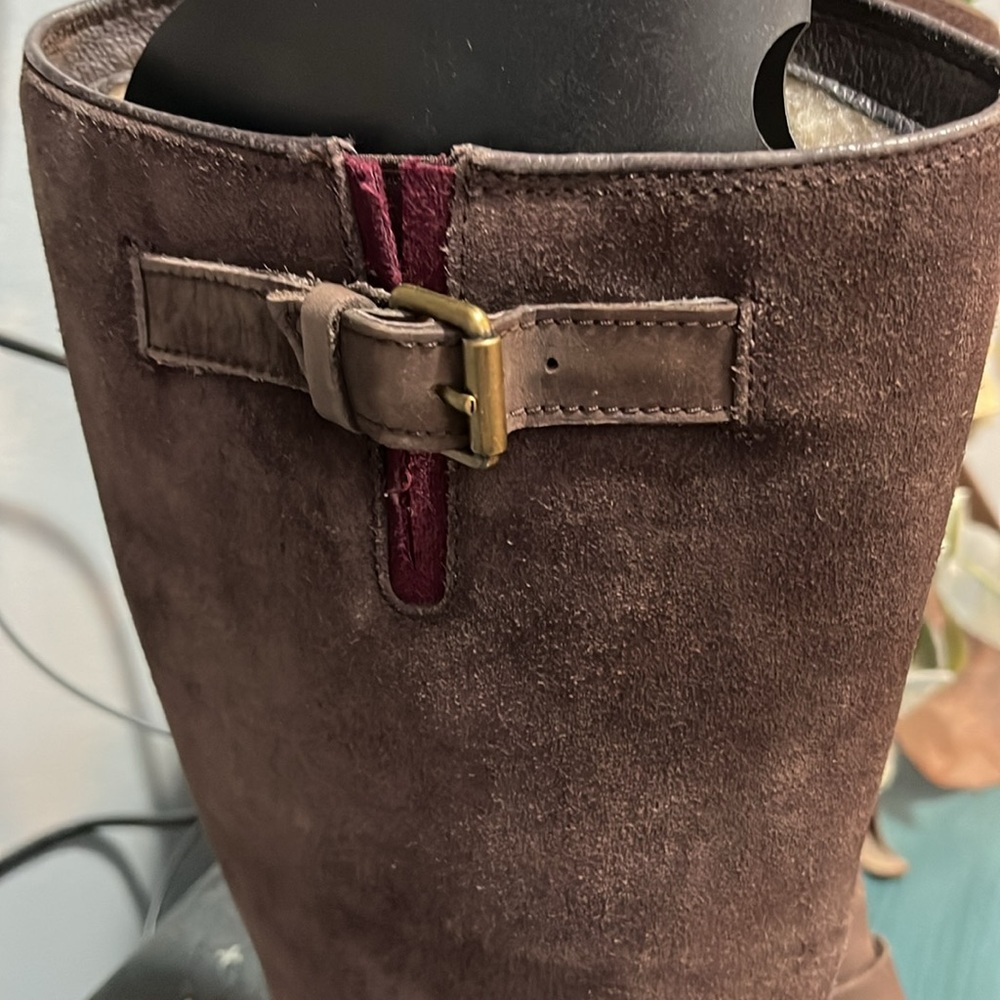 UGG Thomsen Tall Boots Brown Leather Suede - Picture 6 of 11